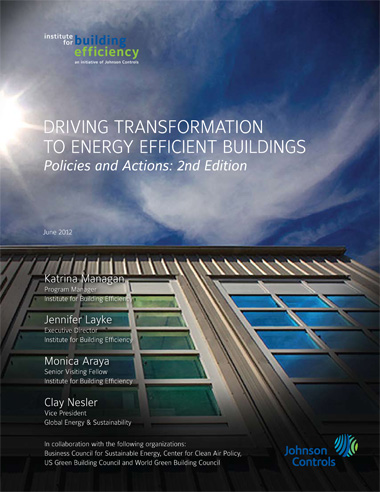 screen thumbnail of report cover for Driving Transformation to Energy Efficient Buildings: Policies and Actions