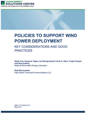 report cover: Policies to Support Solar Power Deployment (300x395)