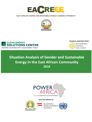 report cover: Situation Analysis of Gender and Sustainable Energy in the East African Community 2018