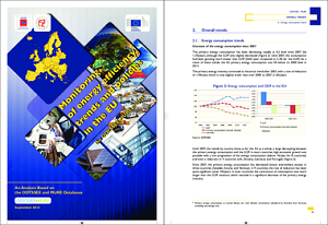 report cover: Synthesis: Energy Efficiency Trends and Policies in the EU